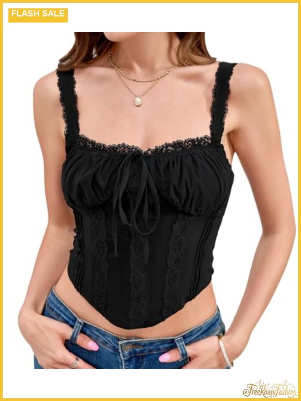 Lace Corset Top Women Y2K Cute Bustier Going Out Tank Top Sleeveless